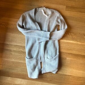 Lululemon grey open cardigan, size 2